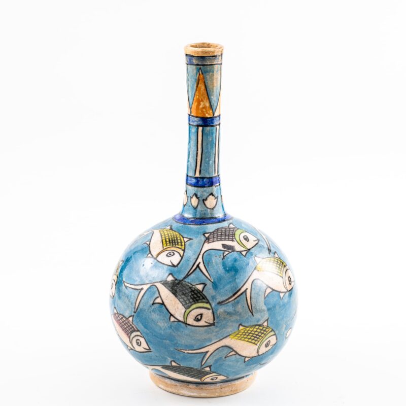 Bottiglia collo lungo in terracotta - Dimensione: <b>d 13cm - h 23cm</b> - immagine 2