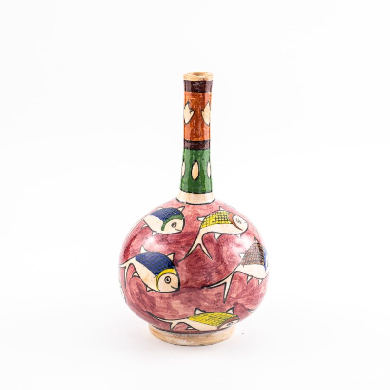 Bottiglia collo lungo in terracotta - Dimensione: <b>d 13cm - h 23cm</b> - immagine 3