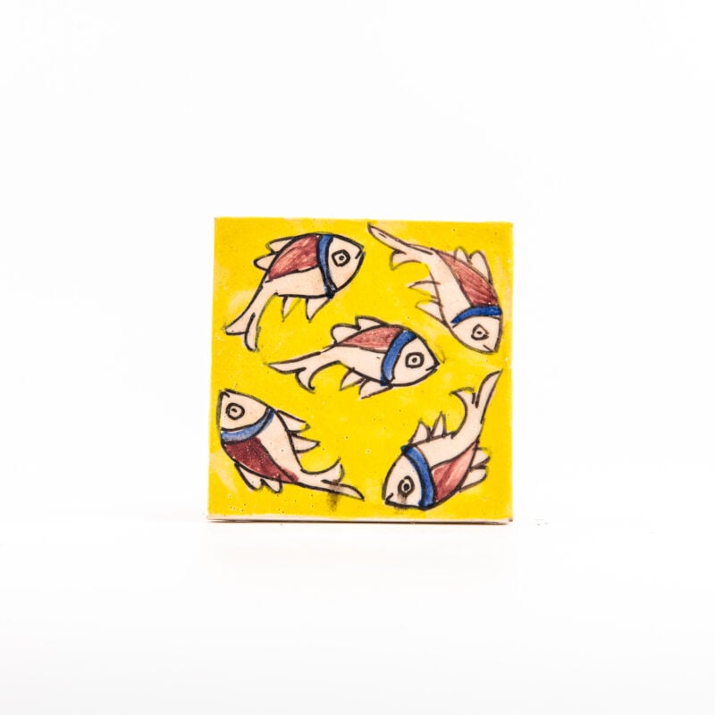 Square terracotta tile - Size: <b>10 cm</b> - Image 2