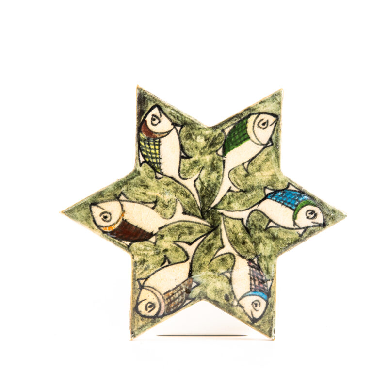 Piastrella in terracotta stella -  <b>6 punte</b>