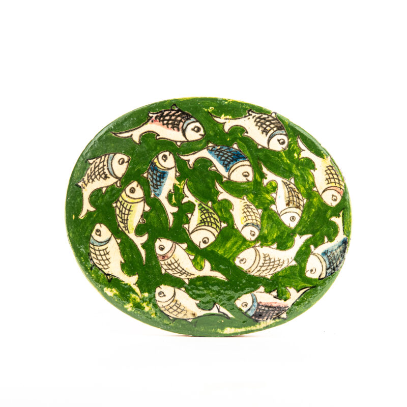 Oval handmade terracotta tile -  <b>22x cm</b> - Image 3