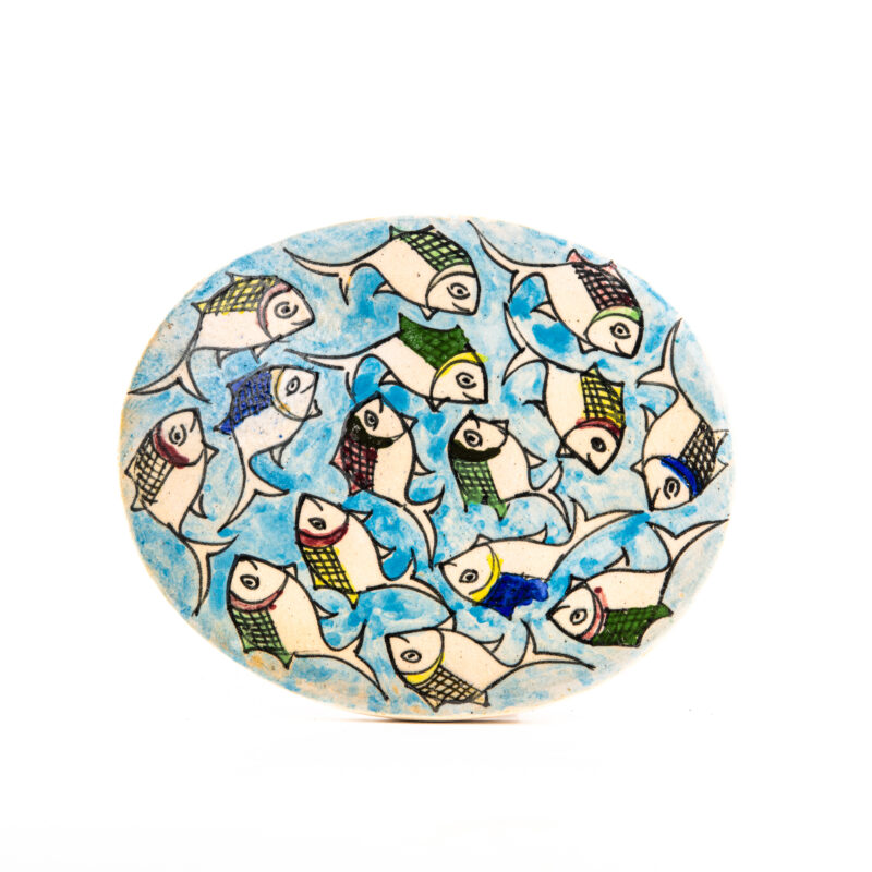 Oval handmade terracotta tile -  <b>22x cm</b> - Image 4
