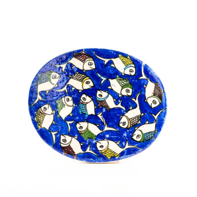 Oval handmade terracotta tile -  <b>22x cm</b>