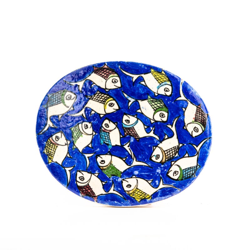 Oval handmade terracotta tile -  <b>22x cm</b>