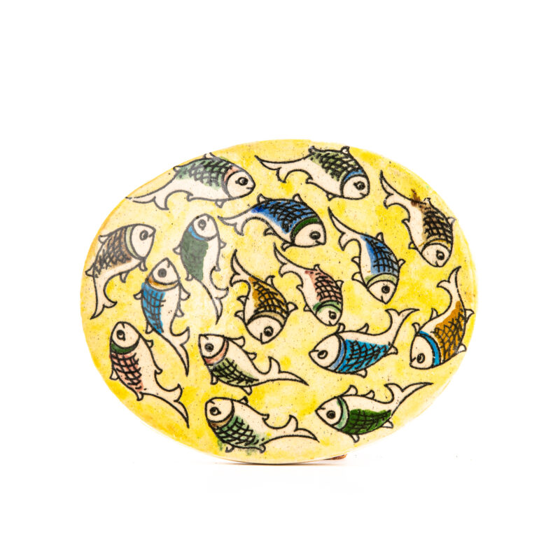 Oval handmade terracotta tile -  <b>22x cm</b> - Image 6