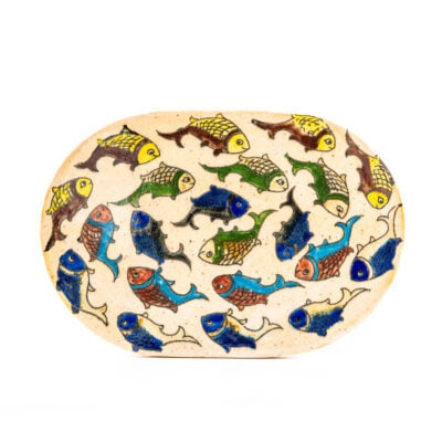 Oval handmade terracotta tile -  <b>27 cm</b>