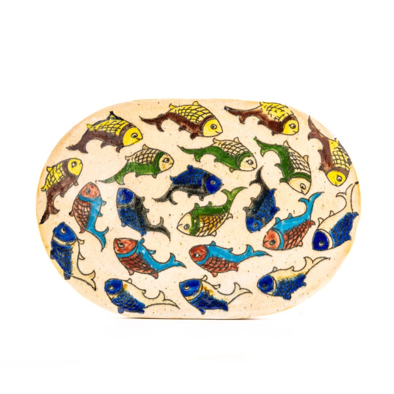 Oval handmade terracotta tile -  <b>27 cm</b>