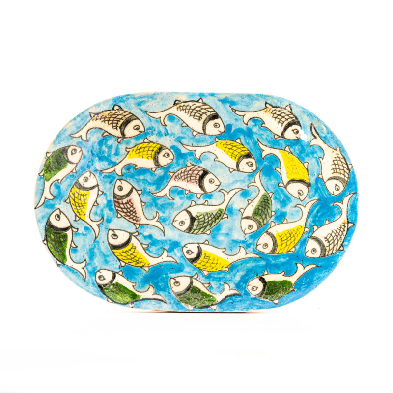 Oval handmade terracotta tile -  <b>27 cm</b> - Image 2