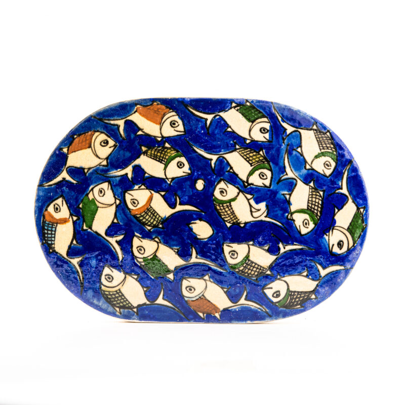 Oval handmade terracotta tile -  <b>27 cm</b> - Image 3