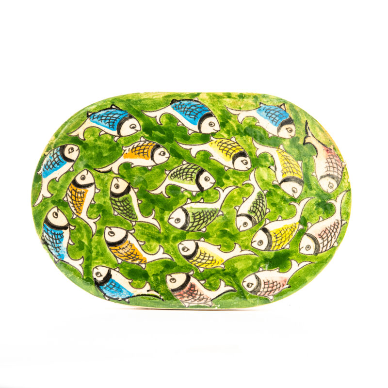 Oval handmade terracotta tile -  <b>27 cm</b> - Image 4